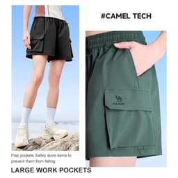 Thumbnail Quần short thể thao CAMEL CROWN dành cho nữ leo núi chống nắng thông thường quần short khô nhanh 2