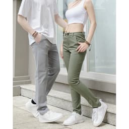 Thumbnail Quần kaki nữ KQ STYLING ống đứng ôm dáng co giãn 4 chiều mềm mịn Rêu Nhạt cao cấp 4