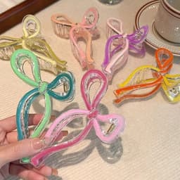 Thumbnail Aijolen Kẹo Nơ Màu Kẹp Tóc Cá Mập Lớn Kẹp Nữ Đầu Lưng Xoăn Kẹp Tóc Thời Trang Phụ Kiện Tóc 1