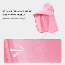 Thumbnail Mũ chống nắng toàn mặt CAMEL CROWN dành cho nữ, Mũ xô có thể tháo rời Bảo hiểm toàn diện 4