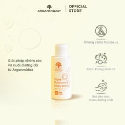 Thumbnail Sữa tắm dưỡng trắng siêu dưỡng ẩm Arganmidas Thiên Nhiên Argan Oil Hữu Cơ làm sạch và sáng nuôi dưỡng da - 100ml 4