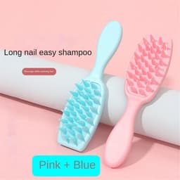 Thumbnail Aubess [Quà tặng] Bàn chải tóc silicon cán dài dùng cho phòng tắm, dùng để làm sạch tóc khô ướt 3