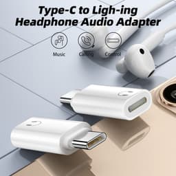 Thumbnail Fonken Loại C sang IOS Tai Nghe Bộ Chuyển Đổi Âm Thanh USB C Nam Sang IOS Nữ Tai Nghe Chuyển Đổi Cho iPh 16 15 Điện Thoại Máy Tính Bảng 1