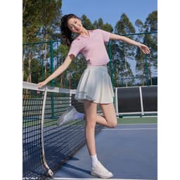 Thumbnail Camel CROWN Áo Polo Thể Thao Nữ Tay Ngắn Mỏng Ve Áo Chạy Bóng Top 4