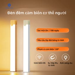 Thumbnail Evebot đèn ngủ cảm biến cơ thể người, tuổi thọ pin 100 ngày, lắp đặt từ tính không dây, sạc tiện lợi 1
