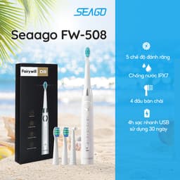 Thumbnail Bàn chải điện 5 chế độ |Chế độ rung âm hơn 40000 lần mỗi phút Seago Fairywill 508 1