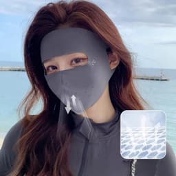 Thumbnail Mặt Nạ Che Nắng Toàn Mặt Ice Silk Traceless Thoáng Khí Chống Nắng Che Chắn Tia UV Mặt Nạ Thể Thao Cưỡi Ngựa Ngoài Trời *KÍNH 3