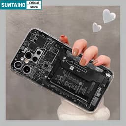 Thumbnail Suntaiho Thời Trang Độc Đáo Vỏ Ngộ nghĩnh Bảng Mạch Họa Tiết Ốp lưng Cho Iphone 15 14 12 13 11 Pro Max IP 7 8 Plus Iphon X Xs XR Xs Max TPU Mềm Cao Cấp Chống Sốc Ốp Lưng 2