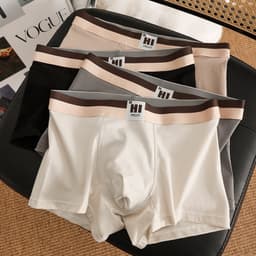 Thumbnail Ecmn Nam Morandi Màu Quần Short Boxers Kháng Khuẩn Đáy Quần Lót Thoáng Khí Mềm Mại Và Thân Thiện Với Da Liền Mạch Plus Kích Thước Quần Lót 3
