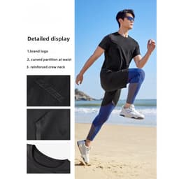 Thumbnail Áo thun thể thao khô nhanh CAMEL nam thoáng khí co giãn chạy bộ áo ngắn tay 2