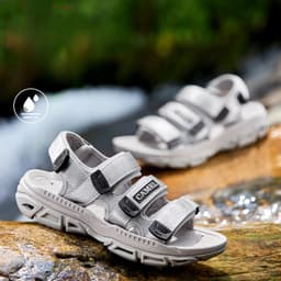 Thumbnail Xăng đan Nam CAMEL CROWN Chống Trơn Trượt Thoáng Khí Velcro Ngoài Trời Chống Mài Mòn Giày Đi Biển Thông Thường 3