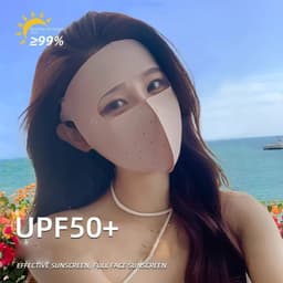 Thumbnail Mặt Nạ Che Nắng Toàn Mặt Ice Silk Traceless Thoáng Khí Chống Nắng Che Chắn Tia UV Mặt Nạ Thể Thao Cưỡi Ngựa Ngoài Trời *KÍNH 2
