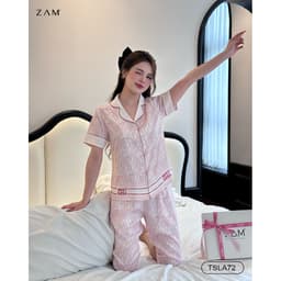 Thumbnail BỘ MẶC NHÀ ZAM - TSLA72 - BỘ NGẮN TAY QUẦN LỬNG  MUST DASH HỒNG 4