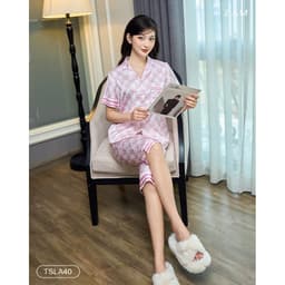 Thumbnail BỘ MẶC NHÀ SHE BY ZAM - TSLA40 - BỘ NGẮN TAY QUẦN LỬNG CUTE HỒNG 3