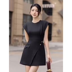 Thumbnail JOVEN Đầm Nữ Jenna  Ngắn Cổ Tròn Tay Loe 4