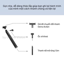 Thumbnail Gậy chụp ảnh cầm tay nối dài 1.5m DJI dành cho Osmo Action camera hành động cao cấp chính hãng 3