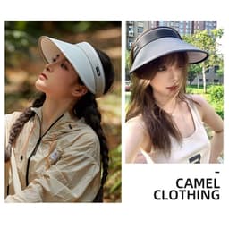 Thumbnail Mũ chống nắng ngoài trời CAMEL CROWN Mũ rỗng cho nữ Mùa hè chống tia cực tím Mũ chống nắng vành lớn 3