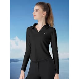 Thumbnail Quần áo tập Yoga CAMEL CROWN Áo thun nữ dệt kim dài tay ôm ấm áp mùa thu 2