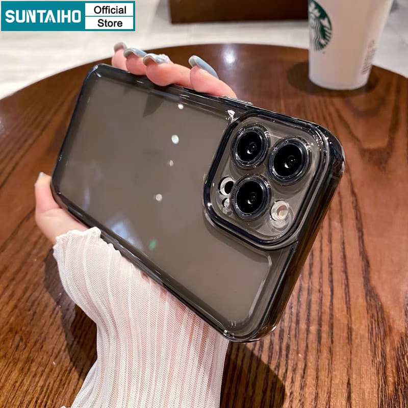 Ảnh Suntaiho Ốp Lưng iPhone Đơn Giản Trong Suốt Crysta Mềm Chống Sốc TPU Ốp Điện Thoại Cho Iphone 16 15 14 13 12 11 Pro Max IP 7 8 Plus Iphon X XS XR XsMax 3