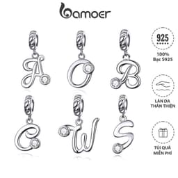 Thumbnail Mặt vòng cổ BAMOER 26 chữ cái tiếng Anh bằng bạc 925 SCC1183 1