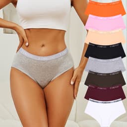 Thumbnail Finetoo Quần Cotton cạp cao Quần lót điều khiển đàn hồi Quần lót thoải mái 3
