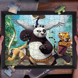 Thumbnail Kung Fu Panda và các câu đố loạt nhân vật Anime khác, 126 chiếc Giấy dày, Đồ trang trí đồ chơi giáo dục sớm 3-5 tuổi, Quà tặng sinh nhật Giáng sinh 1
