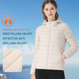 Thumbnail Áo khoác CAMEL CROWN Down Áo khoác nam nữ có mũ trùm đầu chống gió thông thường Áo khoác ấm áp 3