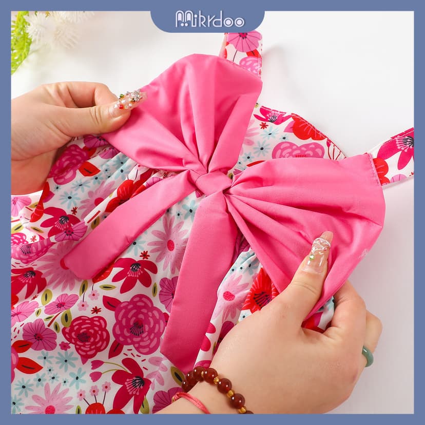 Ảnh 0-3years Ternos Cho Trẻ Em Bé Gái Bộ 2 Chiếc Không Tay Có Mũ In Hoa Váy Cho Bé Ngoài Trời ootd Mùa Hè Phong Cách Thanh Lịch 4