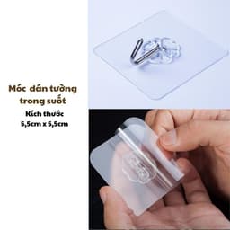 Thumbnail Móc Dán Tường ZOLELE Siêu Dính Trong Suốt Chịu Lực Tốt Móc Treo Tường 4