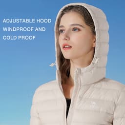 Thumbnail Áo khoác CAMEL CROWN Down Áo khoác nam nữ có mũ trùm đầu chống gió thông thường Áo khoác ấm áp 4