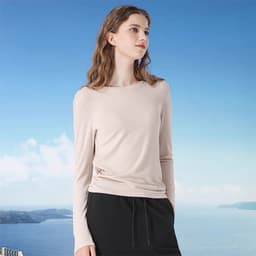 Thumbnail CAMEL CROWN Yoga Dệt kim dài tay mùa thu Slim Fit Áo thể thao thông thường 2