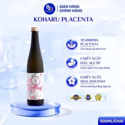 Thumbnail [Date 8/2025] Nước Uống Đẹp Da 82X KOHARU PLACENTA Nhật Bản Chai 500ml - Cân Bằng Nội Tiết Tố Nữ, Sáng Da 2