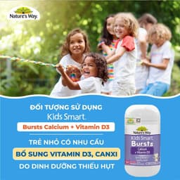 Thumbnail Viên Nhai Canxi Sữa Cho Bé Nature’s Way Kids Smart Calcium + Vitamin D3 Burstlets, Hỗ Trợ Xương Và Răng Chắc Khỏe 50v/h 4