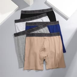 Thumbnail Finetoo Quần Đùi Cotton Nguyên Chất Cho Nam Quần Lót Thoáng Khí Trung Bình Boxer Quần Lót Hấp Thụ Và Kháng Khuẩn S-XXL 4