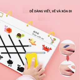 Thumbnail Tập Tô Vẽ Thông Minh Xoá Được 64 Trang - Đồ Chơi Giáo Dục Toàn Diện Montessori Cho Bé 3