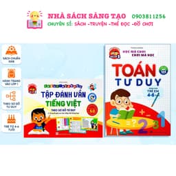 Thumbnail Sách - Tập đánh vần tiếng việt, Toán tư duy cho trẻ 4-6 tuổi (Combo 2 cuốn) 1