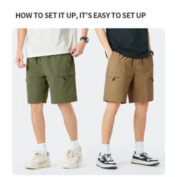 Thumbnail Quần âu nam CAMEL CROWN Quần short co giãn thoáng khí Quần short thể thao ngoài trời 4