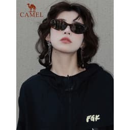 Thumbnail CAMEL CROWN Retro Màu Mắt Mèo Kính Mát Lộ Mặt Kính Mát Phân Cực Nhỏ Kính Chống Tia UV Kính Chống Nắng 2