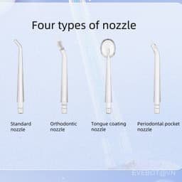 Thumbnail EVEBOT Máy rửa Miệng điện thông minh, máy rửa nha khoa điều chỉnh ba giai đoạn di động, dung tích cao 230ml, sạc USB, chống nước IPX7 3
