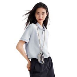 Thumbnail Áo sơ mi Polo ngắn tay CAMEL CROWN Unisex Áo thun lụa băng thoáng khí mát 3