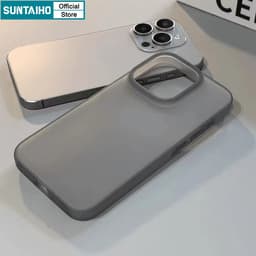 Thumbnail Suntaiho Ốp Lưng iPhone Đơn Giản Trong Suốt Nhám Màu Đen Chống Bẩn Ốp Điện Thoại Cao Cấp Silicon Mềm TPU Trắng Chống Sốc Cho Iphone 16 15 14 13 12 11 Pro Max IP 7 8 Plus Iphon X XR Xs Max 4