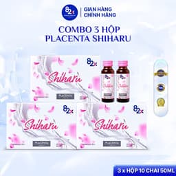 Thumbnail Combo 3 Hộp Nước Uống Shiharu Placenta Đều Màu Da, Cân Bằng Nội Tiết Tố Nữ, Ổn Định Giấc Ngủ 10 lọ/Hộp 1