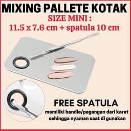 Thumbnail Khay Dụng Cụ Trộn Nền Bằng Thép Sáng MAANGE Chống Gỉ Kèm Cây Trộn 1614 2