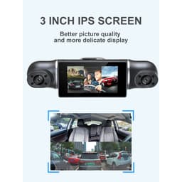 Thumbnail Ekleva 3 Inch 4 Kênh Dash Cam 1080P Camera 4 Chiều Đầu Ghi Video FHD Tầm Nhìn Ban Đêm Cho DVR Xe Taxi Trái Phải Phía Trước Phía Sau Siêu Đêm Tầm Nhìn Góc Rộng 2