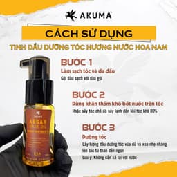Thumbnail Tinh Dầu Dưỡng Tóc AKUMA Argan Hair Oil 50ml Giúp Tóc Chắc Khỏe, Bóng Mượt, Hương Nước Hoa Nam Tính 1