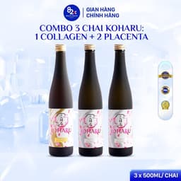 Thumbnail Liệu Trình 3 Chai Nước Uống 82X Koharu: 1 Chai Collagen & 2 Chai Placenta Da Đẹp Chuẩn Nữ Thần 500ml/Chai 2