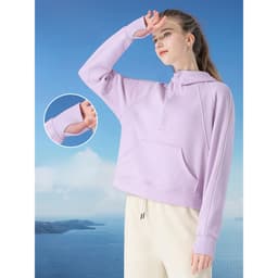 Thumbnail CAMEL CROWN Yoga Quần Áo Nữ Plus Nhung Nửa Mở Ngực Áo Len Thể Thao Thông Thường 2