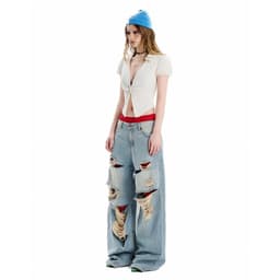 Thumbnail SG.S Distressed Ripped Jean - Quần Jeans Rách Ống Rộng 1