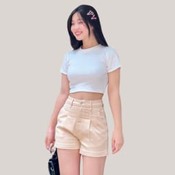 Thumbnail TTTHAO - Quần Short Jeans Nữ vải cotton co giãn cao cấp Chiết Ly tôn dáng, thoải mái, không phai màu 1