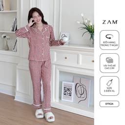 Thumbnail BỘ MẶC NHÀ ZAM - DTK - BỘ DÀI TAY KẺ THÔ COTTON 2